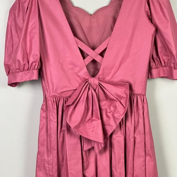Vintage Laura Ashley Tea Length Dress Pink - Picture 6 of 10